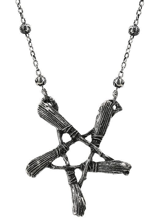 Collier Broom Pentagram [ARGENT]