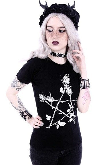 T-shirt Rose Pentagram