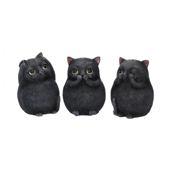 Statuette Three Wise Fat Cats (I24)