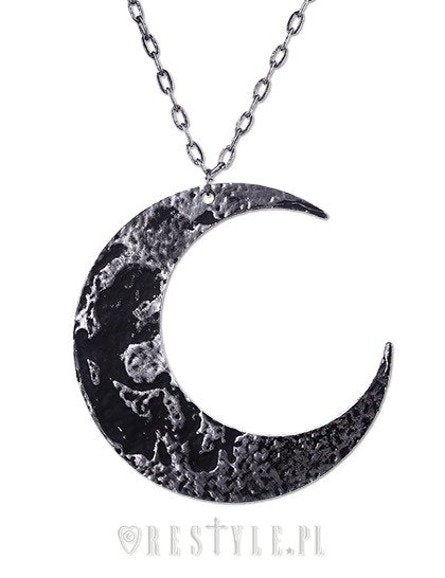 Collier Crescent Moon Textured