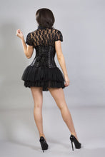 Load image into Gallery viewer, Corset Underbust Candy [BLACK SATIN/BLACK LACE]
