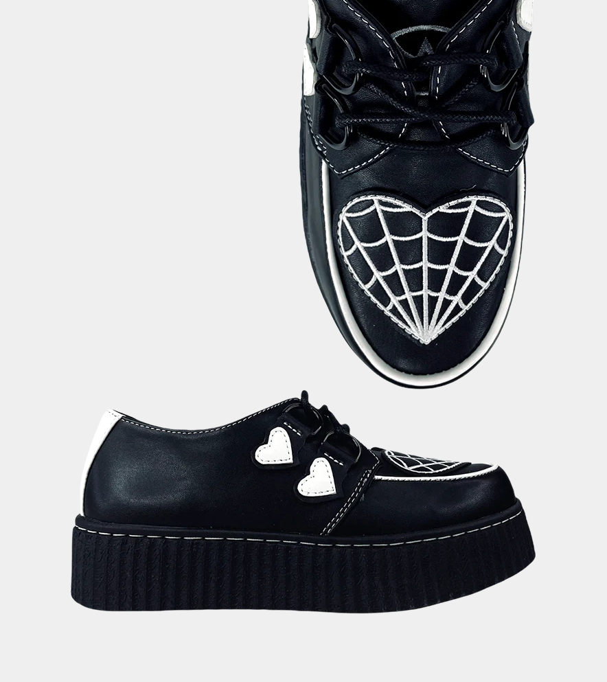 Chaussures Creepers Krypt Web Heart (I24)