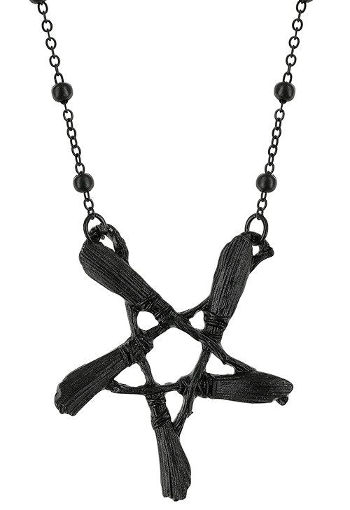 Collier Broom Pentagram [NOIR]