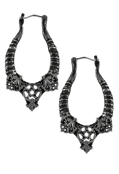 Boucles d'Oreilles Gothic Horns [ARGENT]