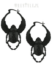 Load image into Gallery viewer, Boucles d&#39;Oreilles Scarab [NOIR]
