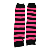 Load image into Gallery viewer, Arm Warmers Stripe [NOIR/ROSE]
