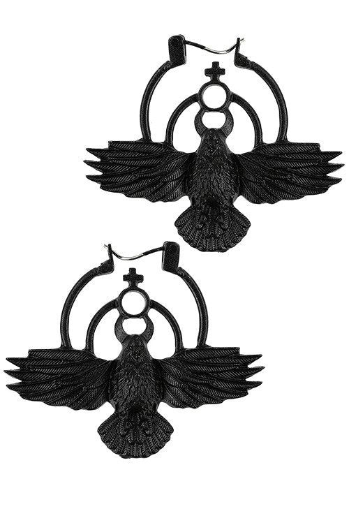 Boucles d'Oreilles The Crow [NOIR]