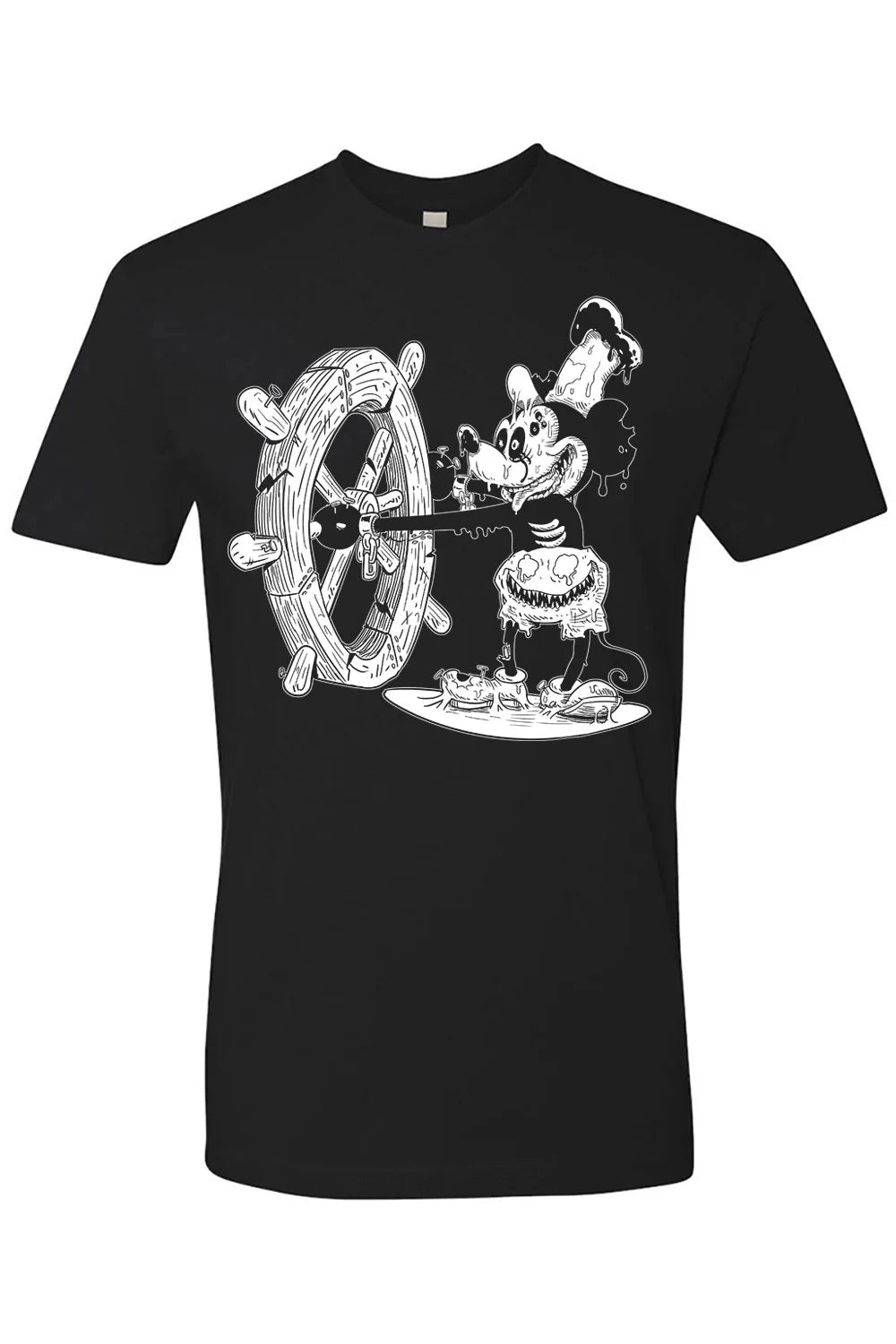 T-Shirt Steamboat Willie Mickey Zombie