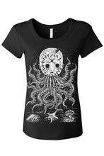 Charger l&#39;image dans la galerie, T-Shirt Sea Creepture Babydoll Octopus
