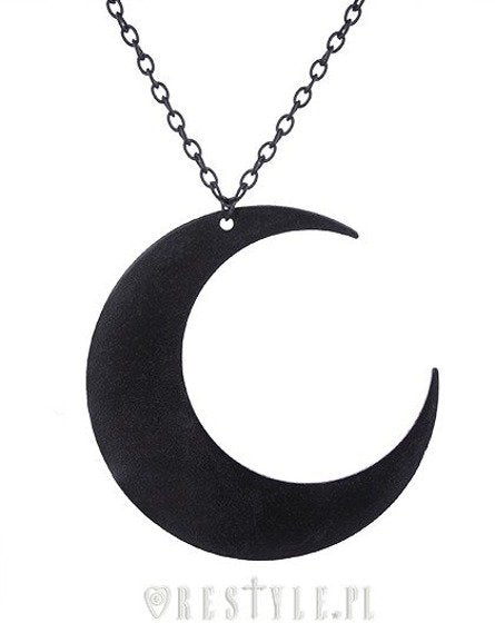 Collier Crescent Moon Textured [NOIR] (I24)